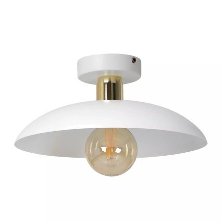 PLAFON LAMPA SUFITOWA ŻYRANDOL LOFT LED BEŻ GOLD E27 DUŻY KLOSZ KOLORY