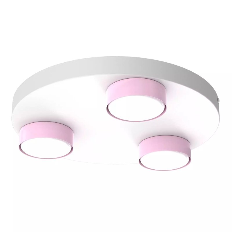 LAMPA ŚCIENNA SUFITOWA LED PLAFON NA KOLE SPOT NIEBIESKI / RÓŻOWY