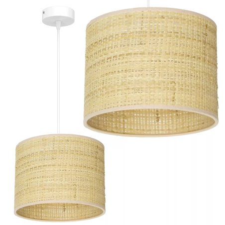 LAMPA WISZĄCA 1PŁ SUFITOWA ABAŻUR RATAN RATTAN LED WARIANTY 15 CM 20 CM 30 CM 40 CM