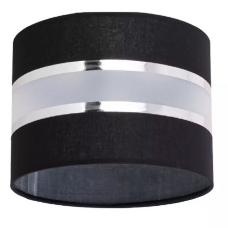 ABAŻUR WALEC DO LAMPY WISZĄCEJ STOJĄCEJ KINKIETU CZARNY / BIAŁY