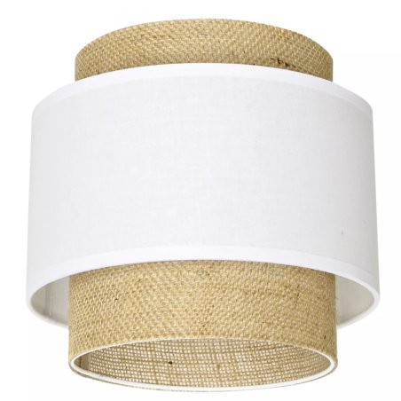 ABAŻUR KLOSZ DO LAMPY WISZĄCEJ JUTOWY POTRÓJNY KOLORY: BIAŁY / CZARNY / JUTA