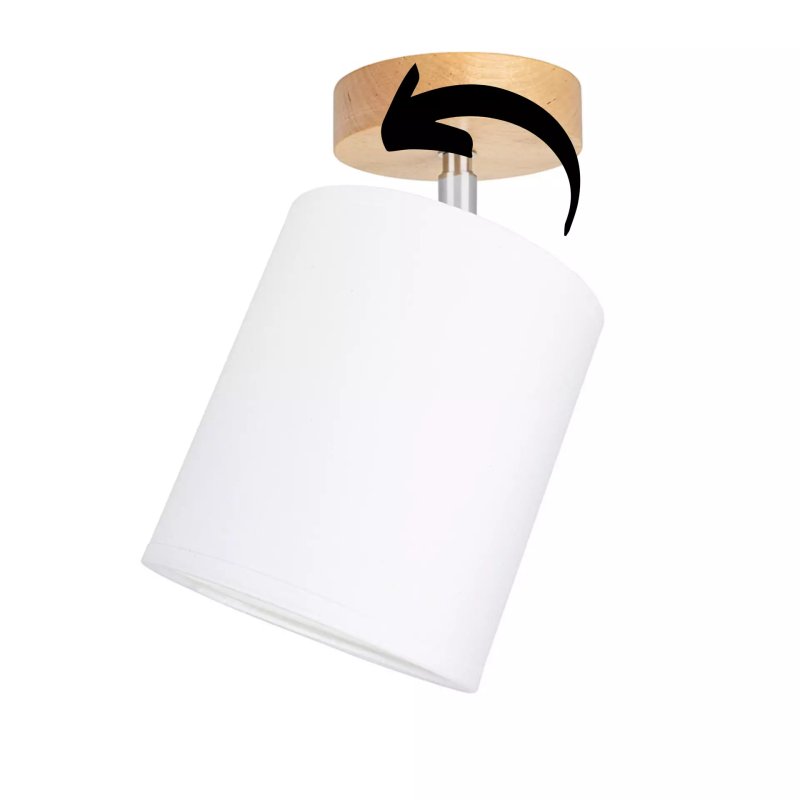 LAMPA PLAFON SUFITOWY LED BRZOZA ABAZUR E27 REGULOWANY