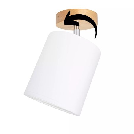 LAMPA PLAFON SUFITOWY LED BRZOZA ABAZUR E27 REGULOWANY