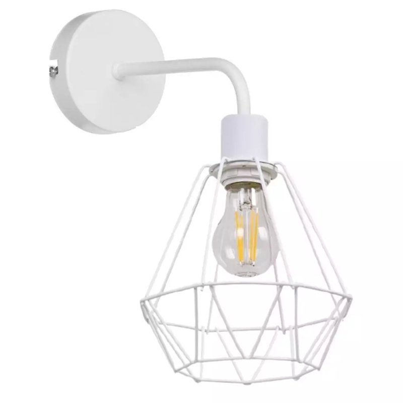 LAMPA NOCNA KINKIET ŚCIENNY METAL DIAMENT LOFT LED