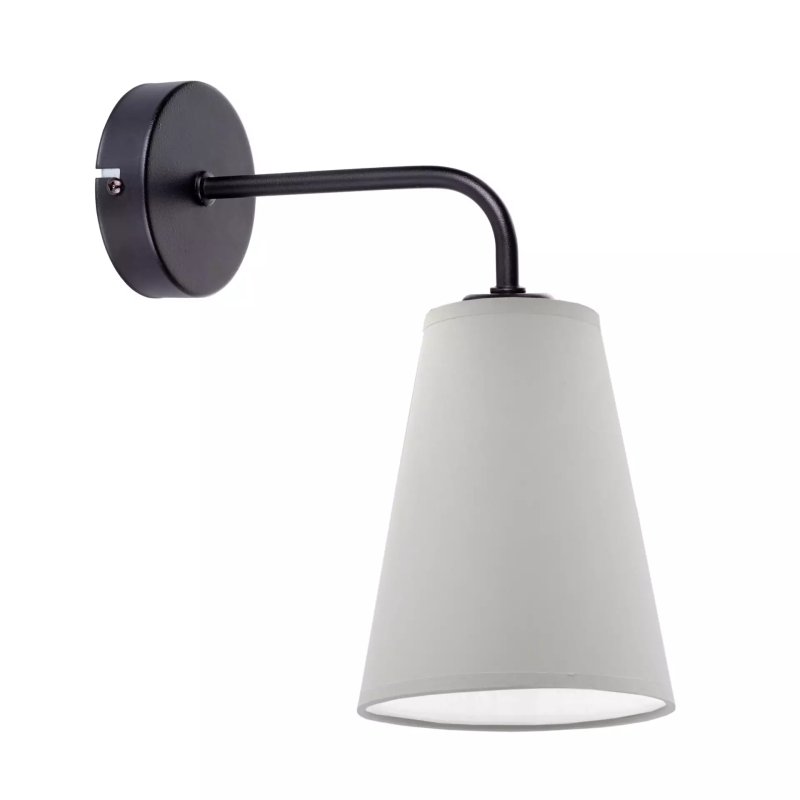 KINKIET LAMPKA ŚCIENNA ABŻUR STOŻEK WTYCZKA E27 REGULOWANY