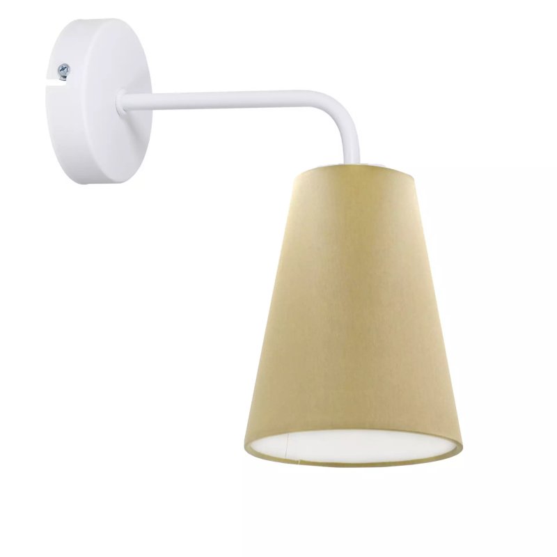 KINKIET LAMPKA ŚCIENNA ABŻUR STOŻEK WTYCZKA E27 REGULOWANY