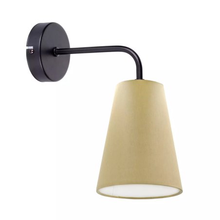 KINKIET LAMPKA ŚCIENNA ABŻUR STOŻEK WTYCZKA E27 REGULOWANY