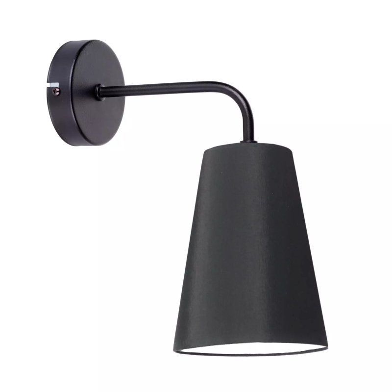 KINKIET LAMPKA ŚCIENNA ABŻUR STOŻEK WTYCZKA E27 REGULOWANY