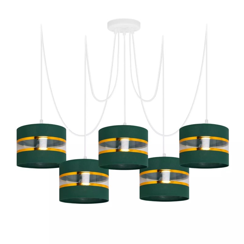 NOWOCZESNA LAMPA SUFITOWA WISZĄCA SPIDER GOLD