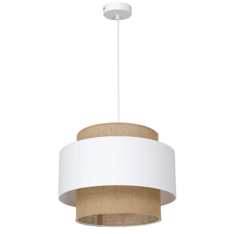 LAMPA WISZĄCA SUFITOWA JUTOWA ABAŻUR JUTA BOHO 35CM E27 LED