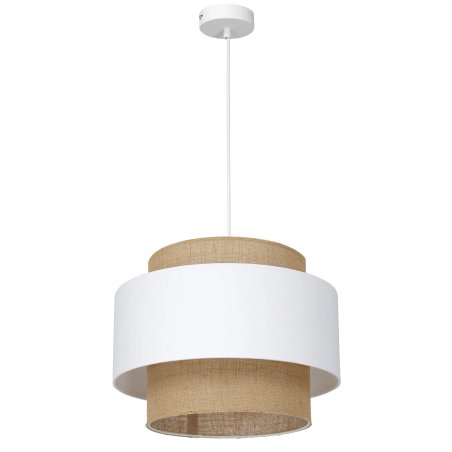 LAMPA WISZĄCA SUFITOWA JUTOWA ABAŻUR JUTA BOHO 35CM E27 LED