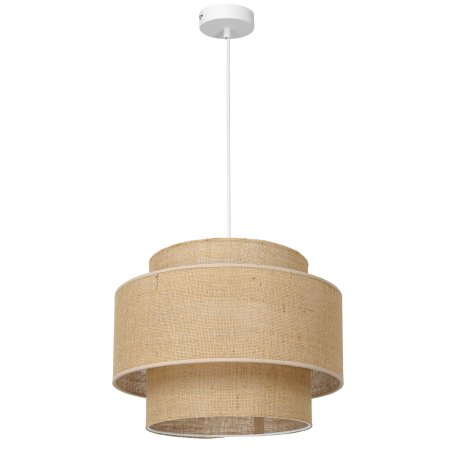 LAMPA WISZĄCA SUFITOWA JUTOWA ABAŻUR JUTA BOHO 35CM E27 LED