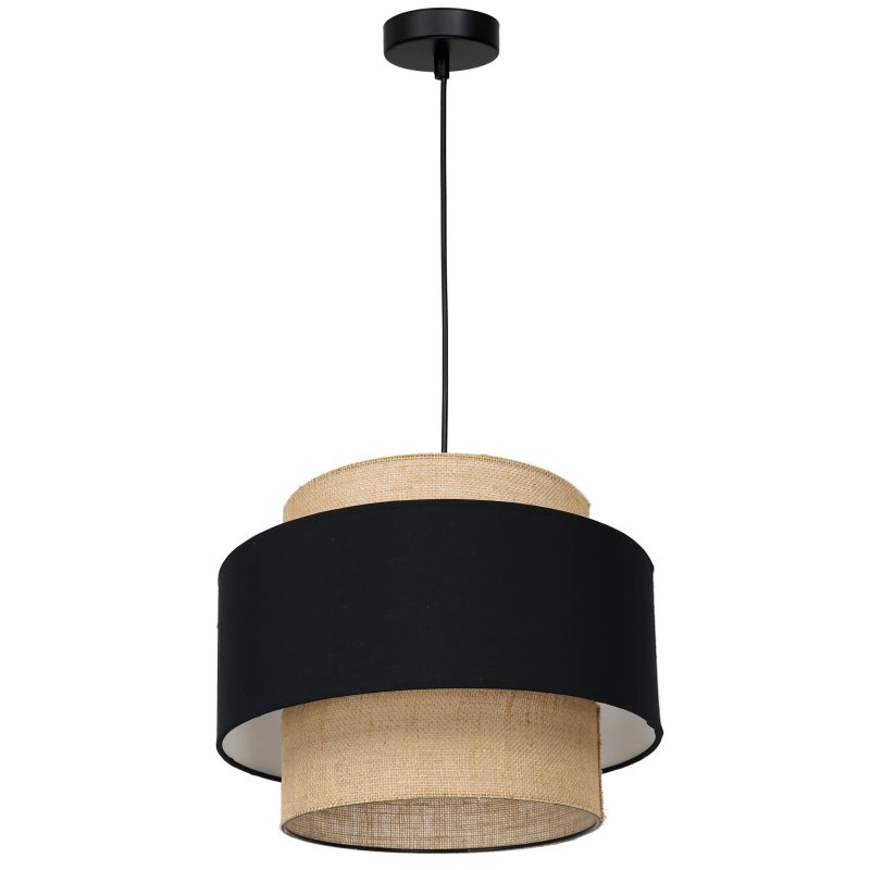 LAMPA WISZĄCA SUFITOWA JUTOWA ABAŻUR JUTA BOHO 35CM E27 LED