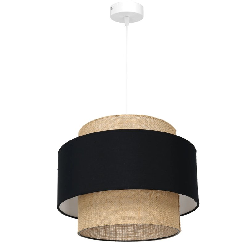 LAMPA WISZĄCA SUFITOWA JUTOWA ABAŻUR JUTA BOHO 35CM E27 LED