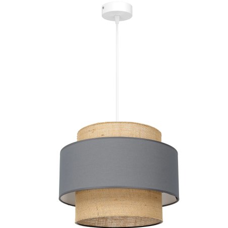 LAMPA WISZĄCA SUFITOWA JUTOWA ABAŻUR JUTA BOHO 35CM E27 LED