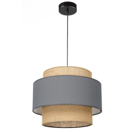 LAMPA WISZĄCA SUFITOWA JUTOWA ABAŻUR JUTA BOHO 35CM E27 LED