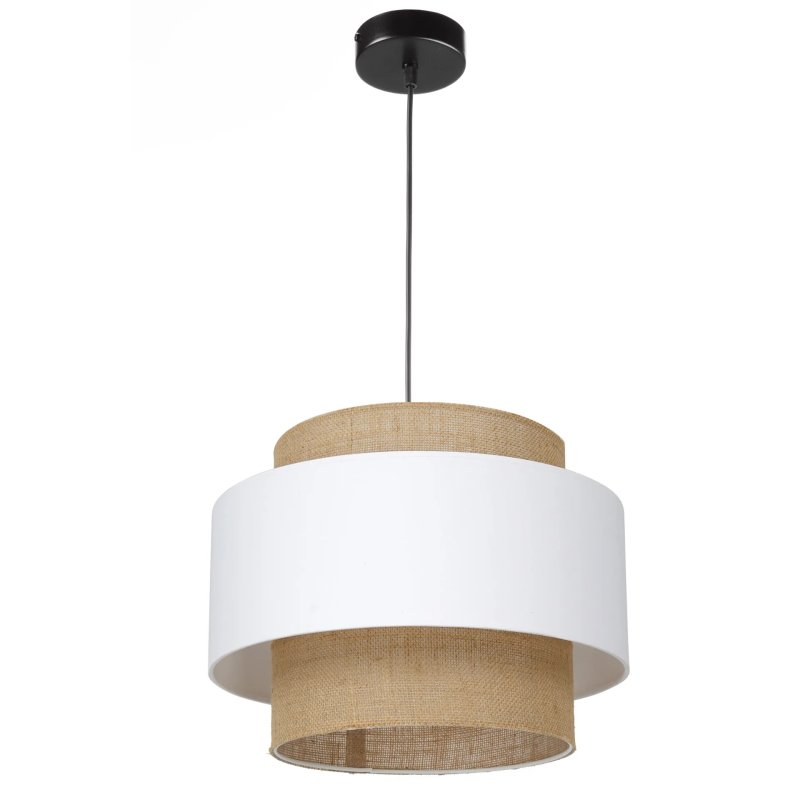 LAMPA WISZĄCA SUFITOWA JUTOWA ABAŻUR JUTA BOHO 35CM E27 LED