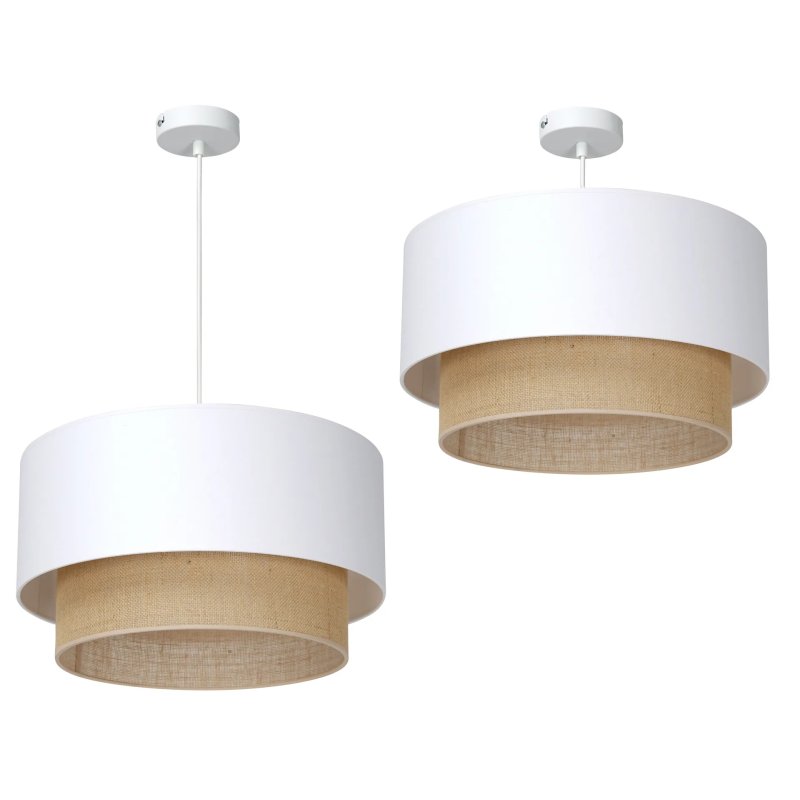 DUŻY ABAŻUR KLOSZ DO LAMPY BOHO JUTOWY 45 CM JUTA E27 WARIANTY