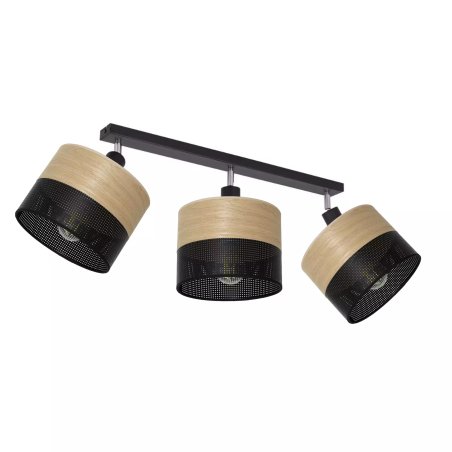 LAMPKA NOCNA STOŁOWA Z ABAŻUREM DZIURKI GABINET 30 CM LED