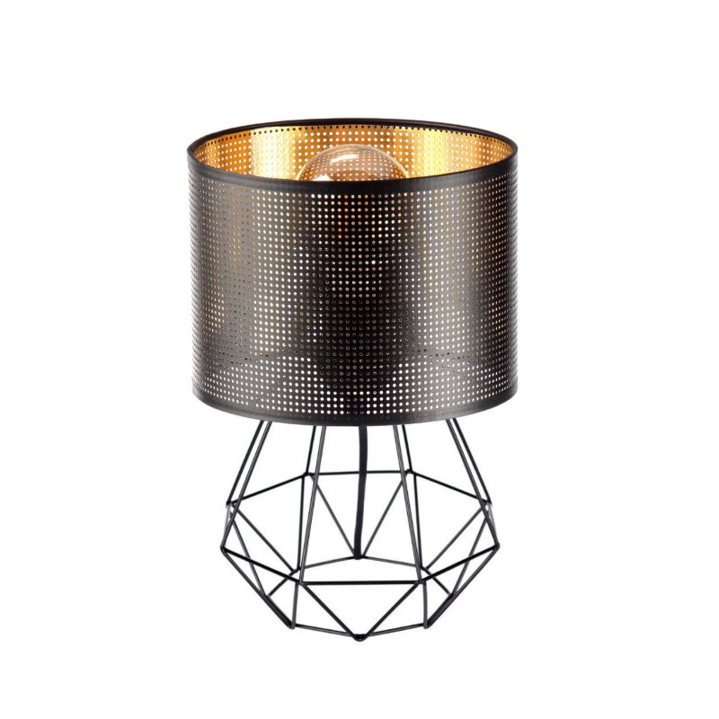 LAMPKA NOCNA STOŁOWA AŻUROWA Z DZIURKAMI ABAŻUR LED