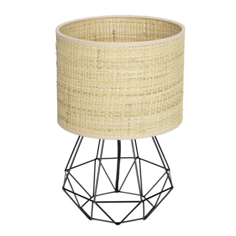 LAMPKA NOCNA STOŁOWA BIURKOWA RATTANOWA LED