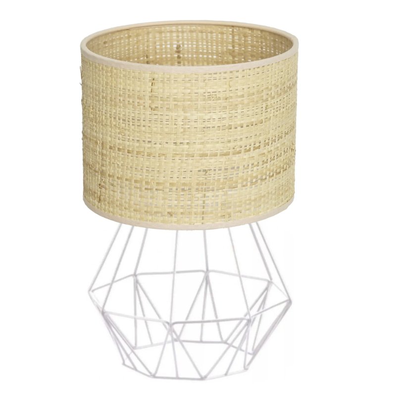 LAMPKA NOCNA STOŁOWA BIURKOWA RATTANOWA LED