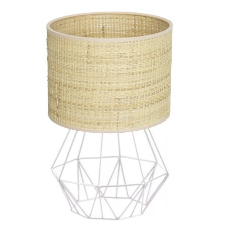 LAMPKA NOCNA STOŁOWA BIURKOWA RATTANOWA LED
