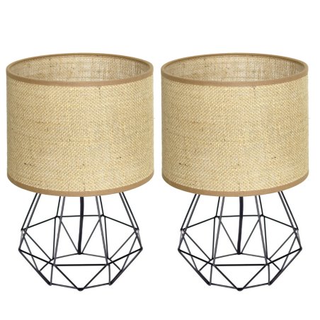 LAMPKA NOCNA STOŁOWA BIURKOWA JUTA JUTOWA