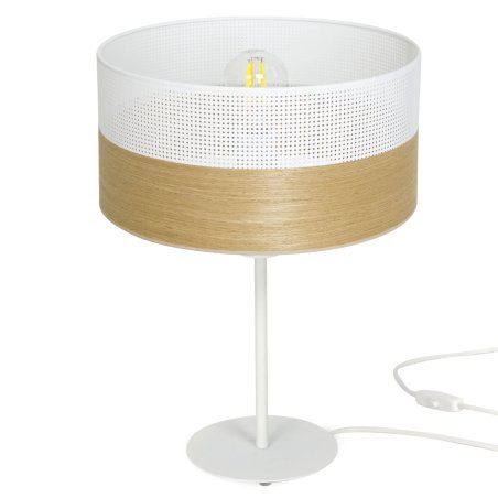 LAMPKA NOCNA STOŁOWA Z ABAŻUREM DZIURKI GABINETOWA E27 XL DUŻA