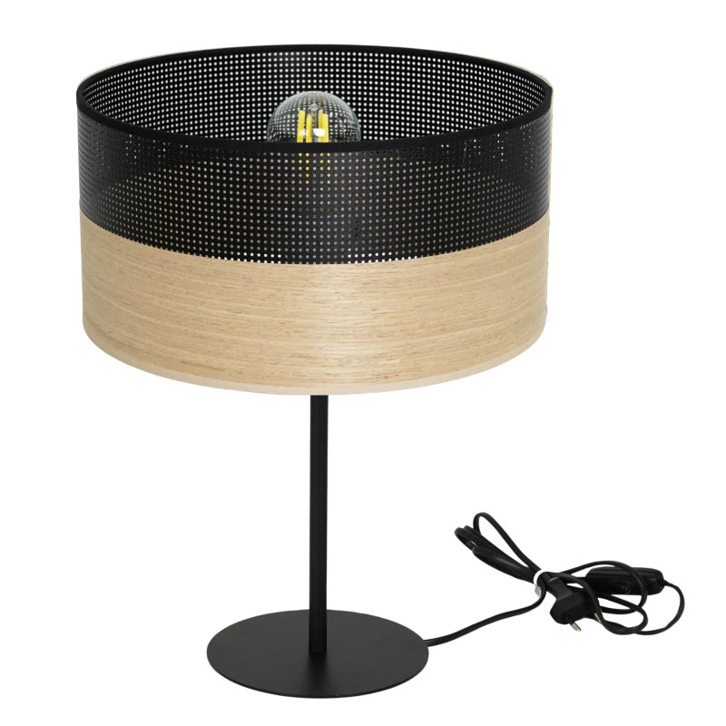 LAMPKA NOCNA STOŁOWA Z ABAŻUREM DZIURKI GABINETOWA E27 XL DUŻA