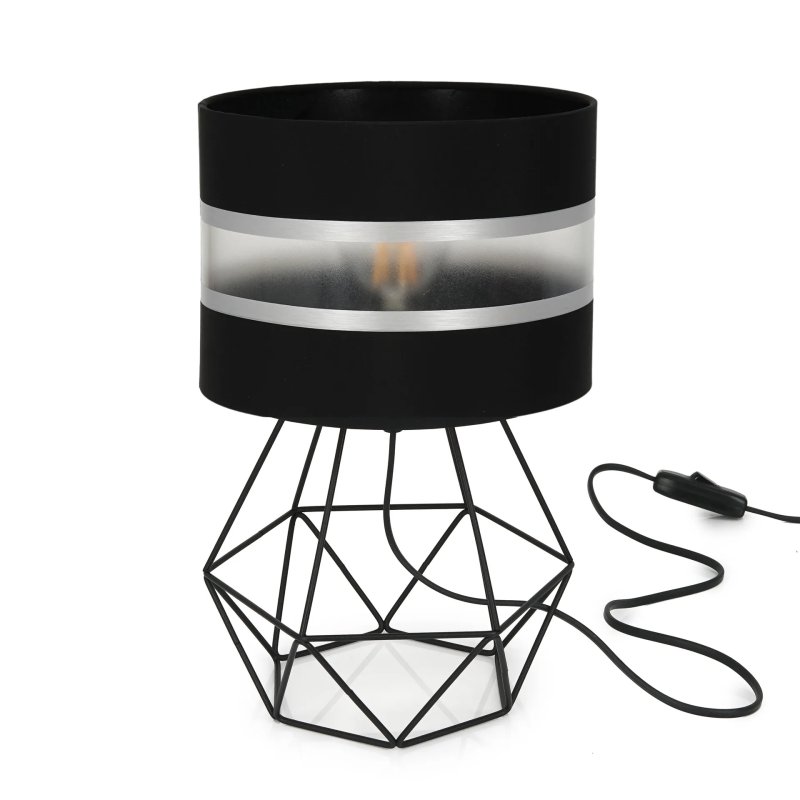 LAMPKA NOCNA STOŁOWA BIURKOWA DIAMENT Z ABAŻUREM