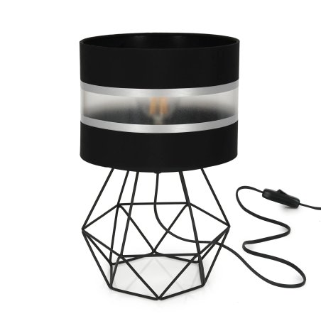 LAMPKA NOCNA STOŁOWA BIURKOWA DIAMENT Z ABAŻUREM