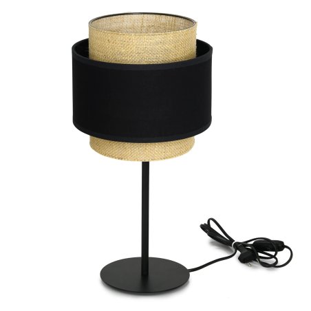 LAMPKA NOCNA STOŁOWA JUTA JUTOWA TRIO ABAŻUR