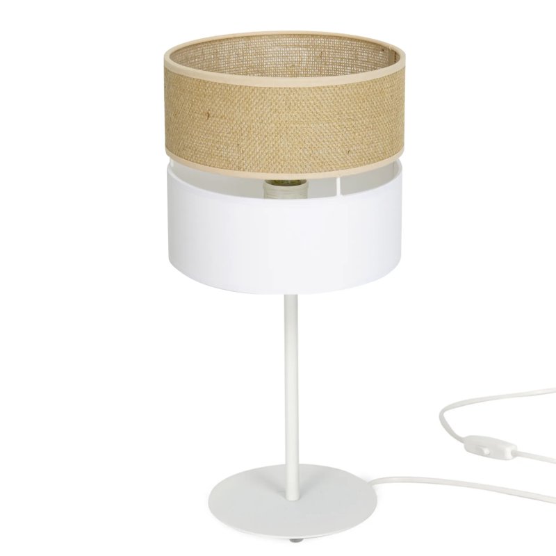LAMPKA NOCNA STOŁOWA JUTA BOHO JUTOWA DUO BIURKOWA