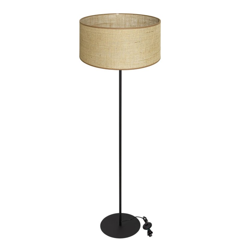 JUTOWA BOHO LAMPA STOJĄCA ABAŻUR WALEC JUTA 40CM