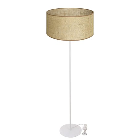 JUTOWA BOHO LAMPA STOJĄCA ABAŻUR WALEC JUTA 40CM