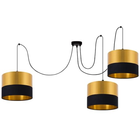 DEKORACYJNA LAMPA WISZĄCA SUFITOWA SPIDER GOLD LED