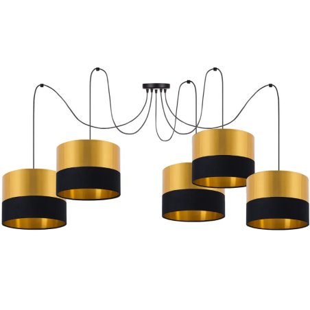 DEKORACYJNA LAMPA WISZĄCA SUFITOWA SPIDER GOLD LED
