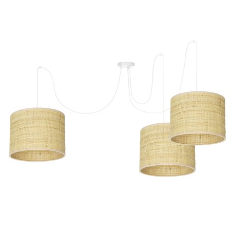 LAMPA WISZĄCA SPIDER ŻYRANDOL RATAN RATTAN BOHO LED ABAŻUR 15 CM / 20 CM / 30 CM