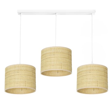 LAMPA WISZĄCA SUFITOWA ABAŻUR RATAN RATTAN BOHO LED