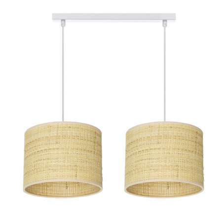 LAMPA WISZĄCA SUFITOWA ABAŻUR RATAN RATTAN BOHO LED