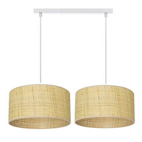 LAMPA WISZĄCA SUFITOWA ABAŻUR RATAN 30CM BOHO