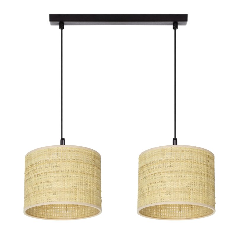 LAMPA WISZĄCA SUFITOWA ABAŻUR RATAN RATTAN BOHO LED