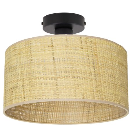 LAMPA PLAFON 1PŁ SUFITOWA ABAŻUR RATAN RATTAN LED