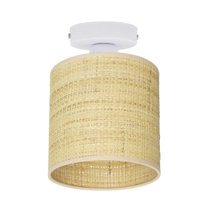 LAMPA PLAFON 1PŁ SUFITOWA ABAŻUR RATAN RATTAN LED
