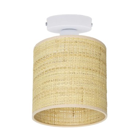 LAMPA PLAFON 1PŁ SUFITOWA ABAŻUR RATAN RATTAN LED