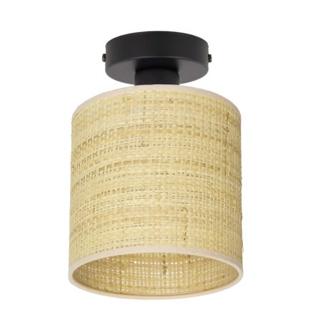 LAMPA PLAFON 1PŁ SUFITOWA ABAŻUR RATAN RATTAN LED