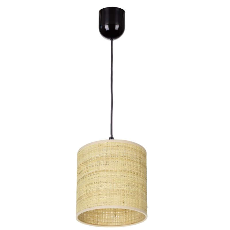 LAMPA WISZĄCA 1PŁ SUFITOWA ABAŻUR RATAN 30CM