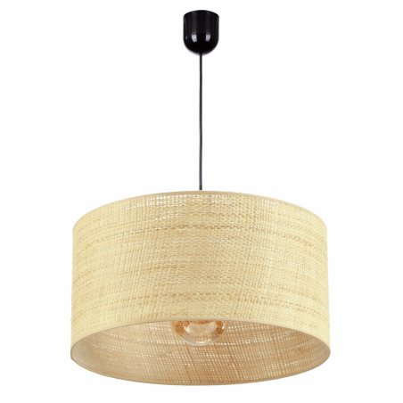 LAMPA WISZĄCA 1PŁ SUFITOWA ABAŻUR RATAN 30CM
