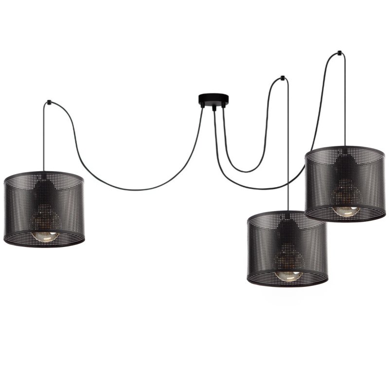 AŻUROWA LAMPA SUFITOWA SPIDER ABAŻUR Z DZIURKAMI 3-pkt / 5-pkt / 20cm / 30 cm